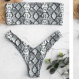 Snakeskin Bandeau Bikini